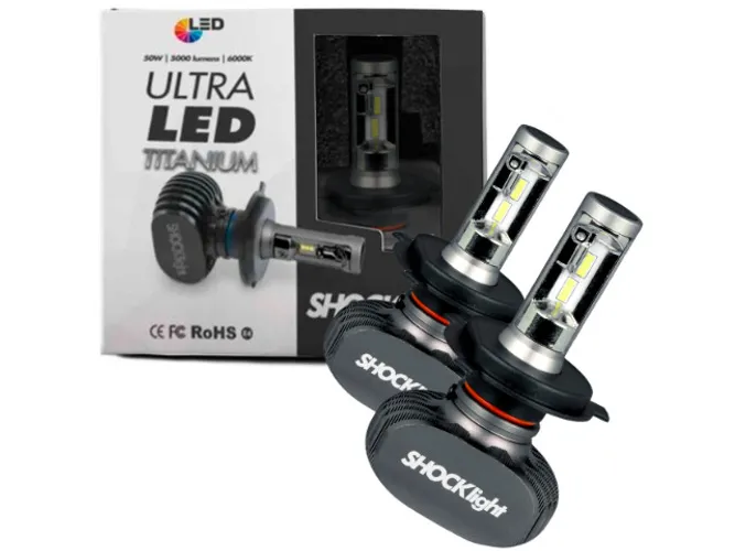 Kit Lâmpada Ultra Led Titanium 10.000 Lumens - Shocklight