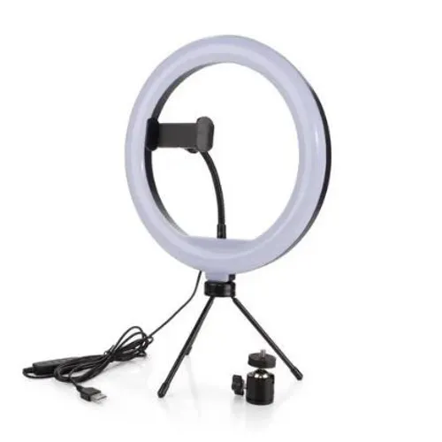 Ring Light 8 Polegadas iluminador com Tripé Suporte para Celular 