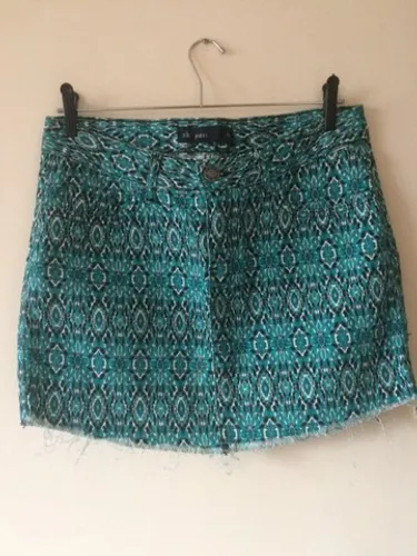 Saia Jeans Estampada (tam 42)