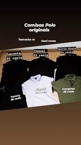 Lote camisa polo masculino m