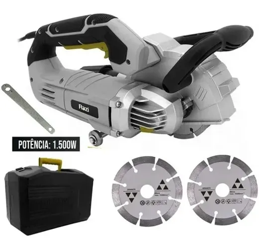 Cortador de Parede 1500W com 2 Discos e Maleta - RAZI-CP1500