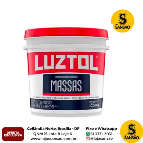 Massa Corrida Parede Luztol 25 KG Balde