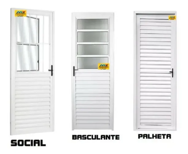 Porta de aluminio branco