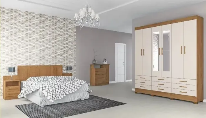 Guarda roupa casal 6portas 9 gavetas 