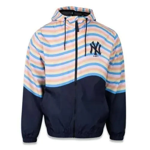 JAQUETA CORTA VENTO YANKEES RETRO SOUNDTRACK PRETO/ MULTICOLOR NEW ERA