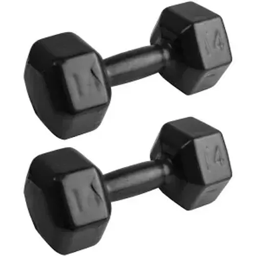 PAR DE HALTER SEXTAVADO EMBORRACHADO 14KG Dumbbell
