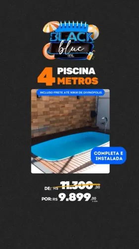 Ana: piscina de Fibra de 4 metros na black