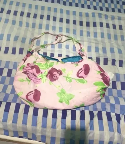 Bolsa Feminina de Mão - Azul e Verde