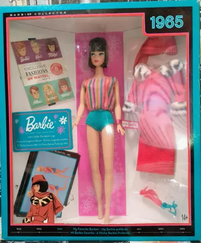 Barbie Collector - 1965 My Favorite Doll Brunette Vintage Ano 2009 Nova na Cx