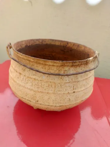 Caçarola de Ferro Antiga pra decoração 