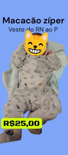 Macacão zíper infantil 