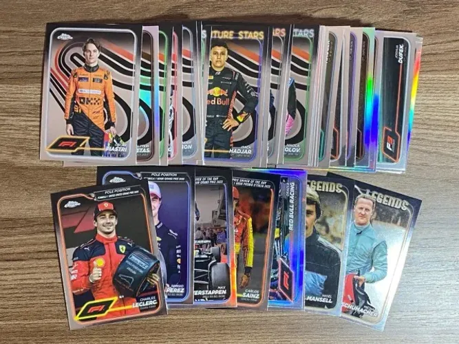 Lote com 48 cards da Coleção Formula 1 Topps Chrome 2024 (Preço Unitário) Leia o anúncio!