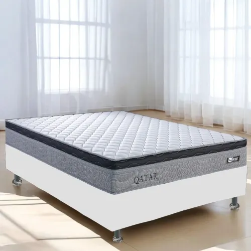 Base Box + Colchão Casal Qatar D28 - Entrega Rápida 