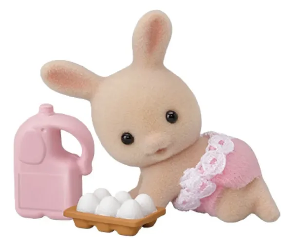 Sylvanian Families - Blind Bag ABERTA Vai às compras (bebê coelho leite)