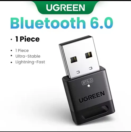Adaptador Bluetooth 6.0 UGREEN - Conexão Ultrarrápida e Estável para PC/Notebook! - NOVO 