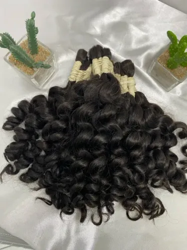 Cabelo humano cacheado 45 centímetros tipo 3