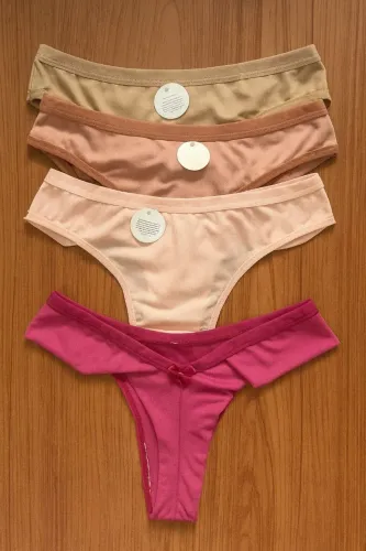 Kit 4 calcinhas fio duplo 