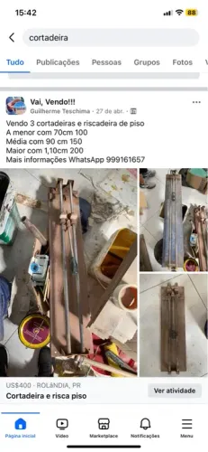 Cortadeira e Riscador de Piso - 3 Peças