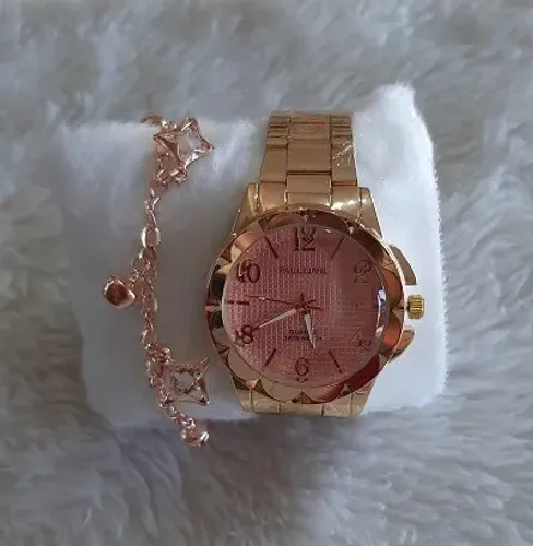 Kit Relógio Feminino Original Prova Dágua + Pulseira + Caixa