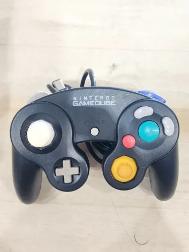 Controle de game cube original seminovo preto