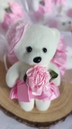 Ursinho Rosa - Lembrancinha para Chá de Bebê