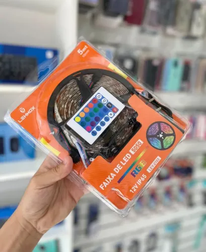 Fita LED RGB 5 metros - com controle remoto
