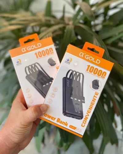 Carregador portátil bateria portátil gold 10000mAh e 20000mAh novos