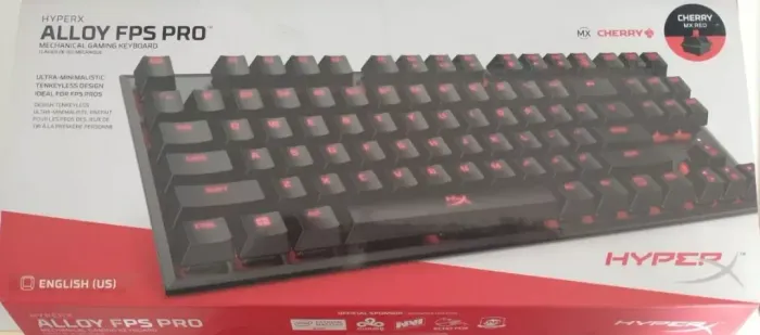 Teclado Mecânico Gamer HyperX Alloy FPS Pro, LED, Switch Cherry MX Red, US