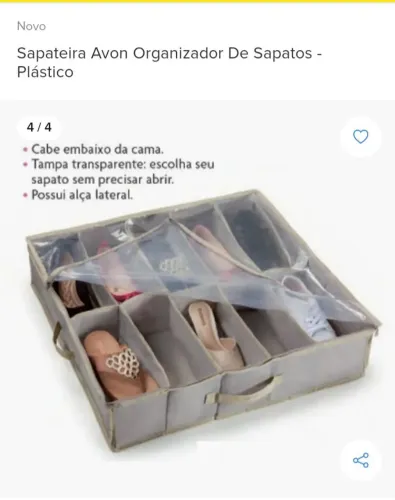 Organizador de Sapatos Avon - Plástico