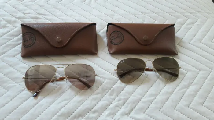 Óculos Ray Ban Aviator , com estojo , nunca usado ( medidas na descrição )