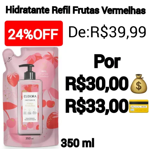 Hidratante Frutas Vermelhas Refil-Eudora