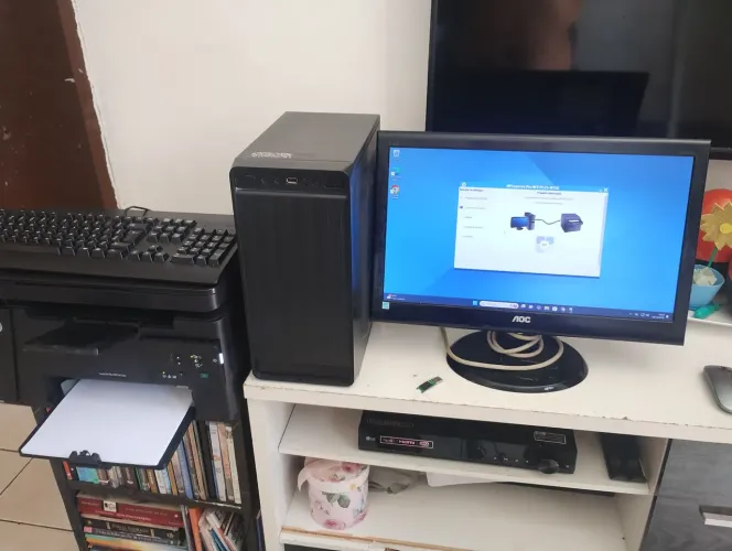 Computador completo com impressora hp 