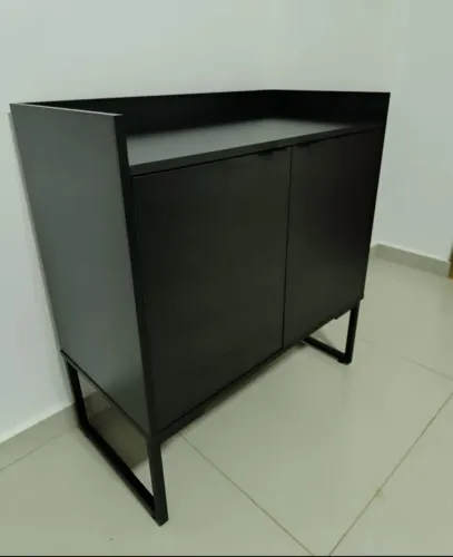 Balcão MDF Industrial Novo 2 Portas 80cm x 40cm - Entrego Montado