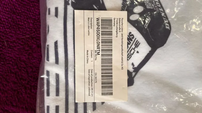 Camiseta Masculina Original Porsche Rothmans nova, na embalagem