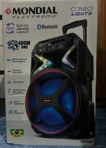 Caixa de som Bluetooth 400W NOVO