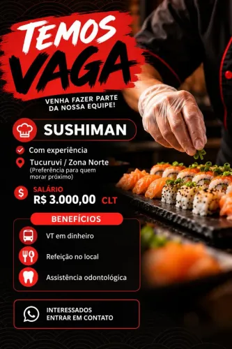 Vaga de sushiman