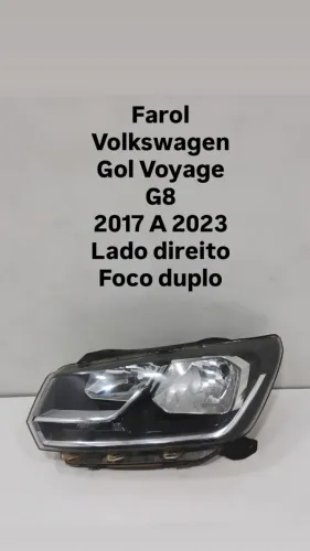 Farol Volkswagen Gol/Voyage G8 2017 2018 2019 2020 2021 2022 2023 Lado Direito Foco Duplo
