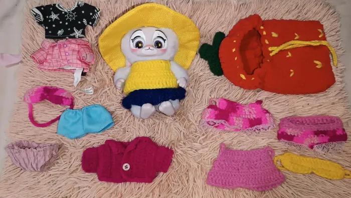 Boneca Judy Zootopia estilo labubu, com articulação interna