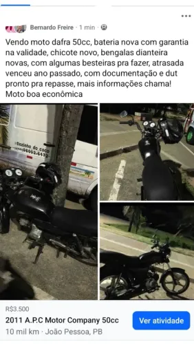 Mais informações chama no direct