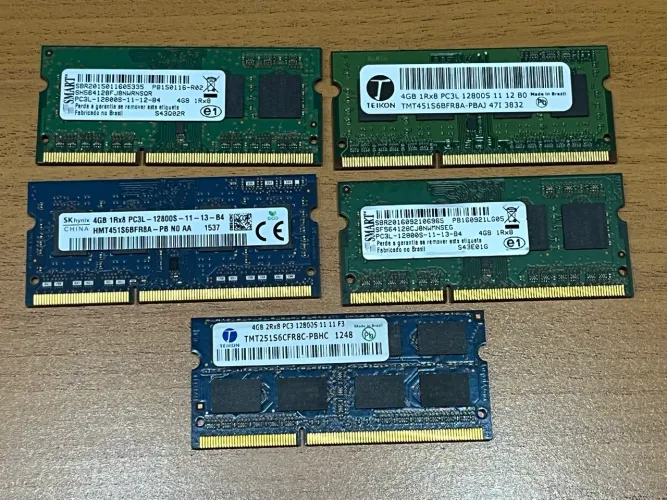 memórias DDR 3-4gb de notebook
