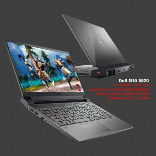 Notebook Dell G15 5520 - i5 12ªgen - 24gb ram ddr5 - SSD de 1tb
