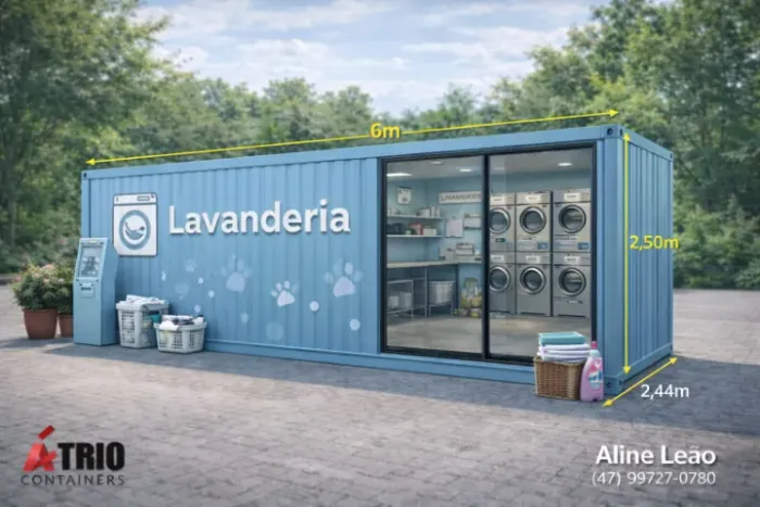 Container Loja Pronta 6m x 2,44m x 2,50m