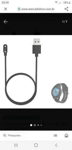 Cabo Carregador Compativel Com Smartwatch Active 2 T2 Pro