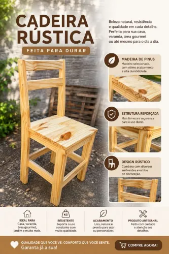 Cadeira de pinus