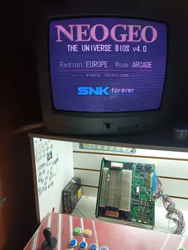 PLACA FLIPERAMA NEOGEO MV1F COM ENTRADA DE CONTROLES UNIBIOS 4.0 + CARTUCHO