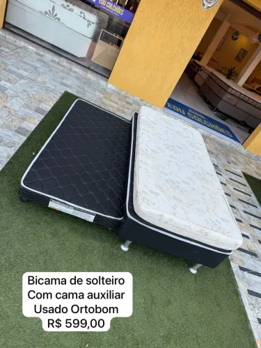 Bicama de Solteiro com Cama Auxiliar USADO - ENTREGO
