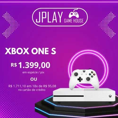 Xbox one S no cartão em até 18x no cartão de crédito
