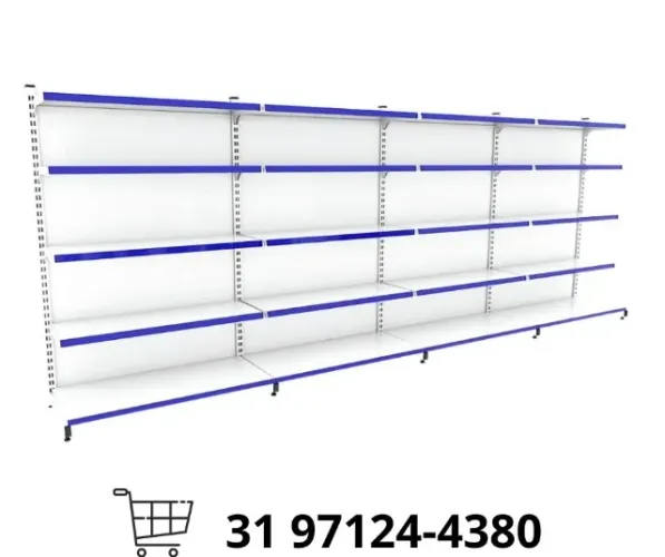 Gondola de Parede 5 Bandejas 1,70M de Altura Polar