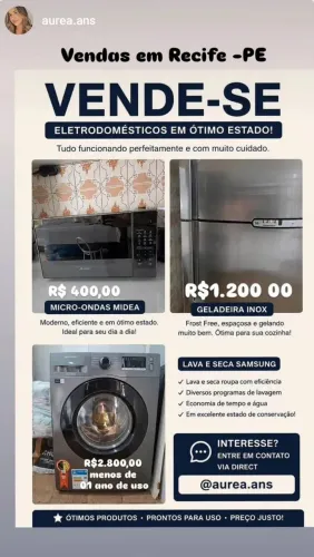 Eletrodomésticos variados preço de mudança