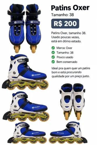 Patins (N38) em ótimo estado !!